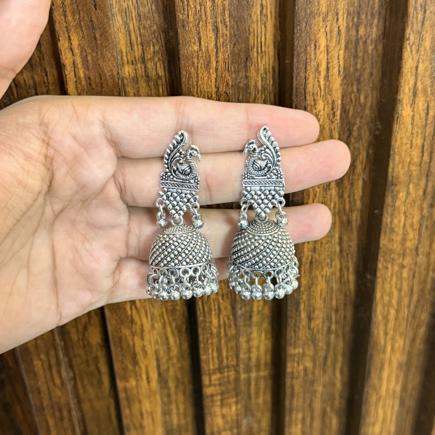 Classic Dome - Premium Oxidised Jhumki