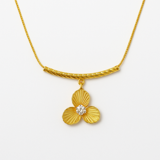 Golden Flower Bloom Pendant