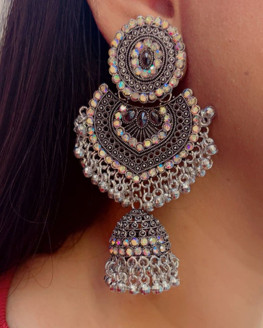Aabroo Shine Oxidised Earrings