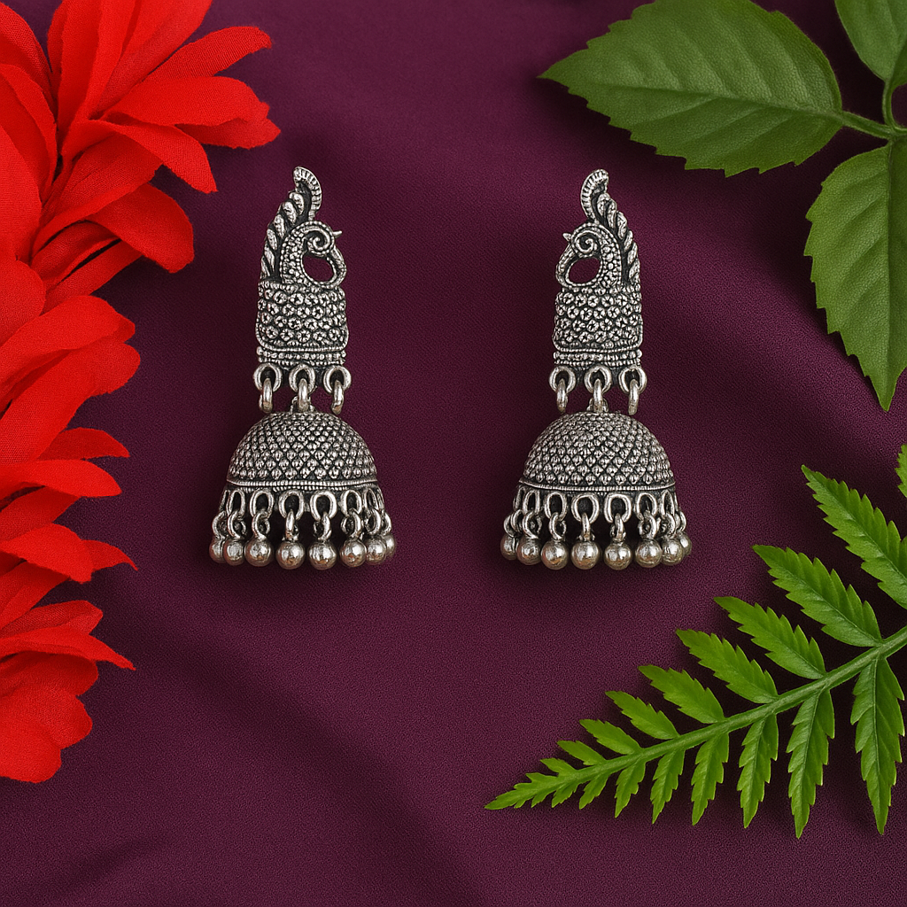 Classic Dome - Premium Oxidised Jhumki