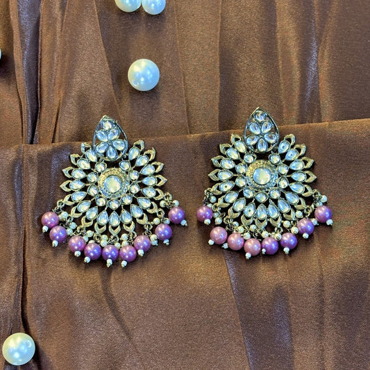 Kundan Kamal Kundan Earrings