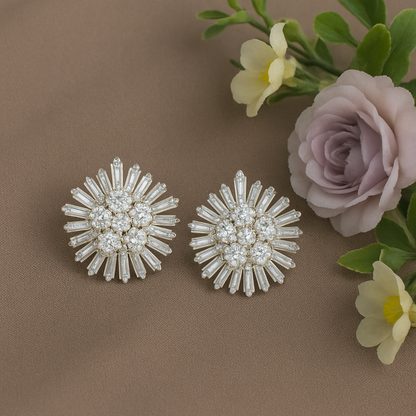 Radiant Blossom - AD (American Diamond) Earrings