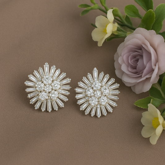 Radiant Blossom - AD (American Diamond) Earrings