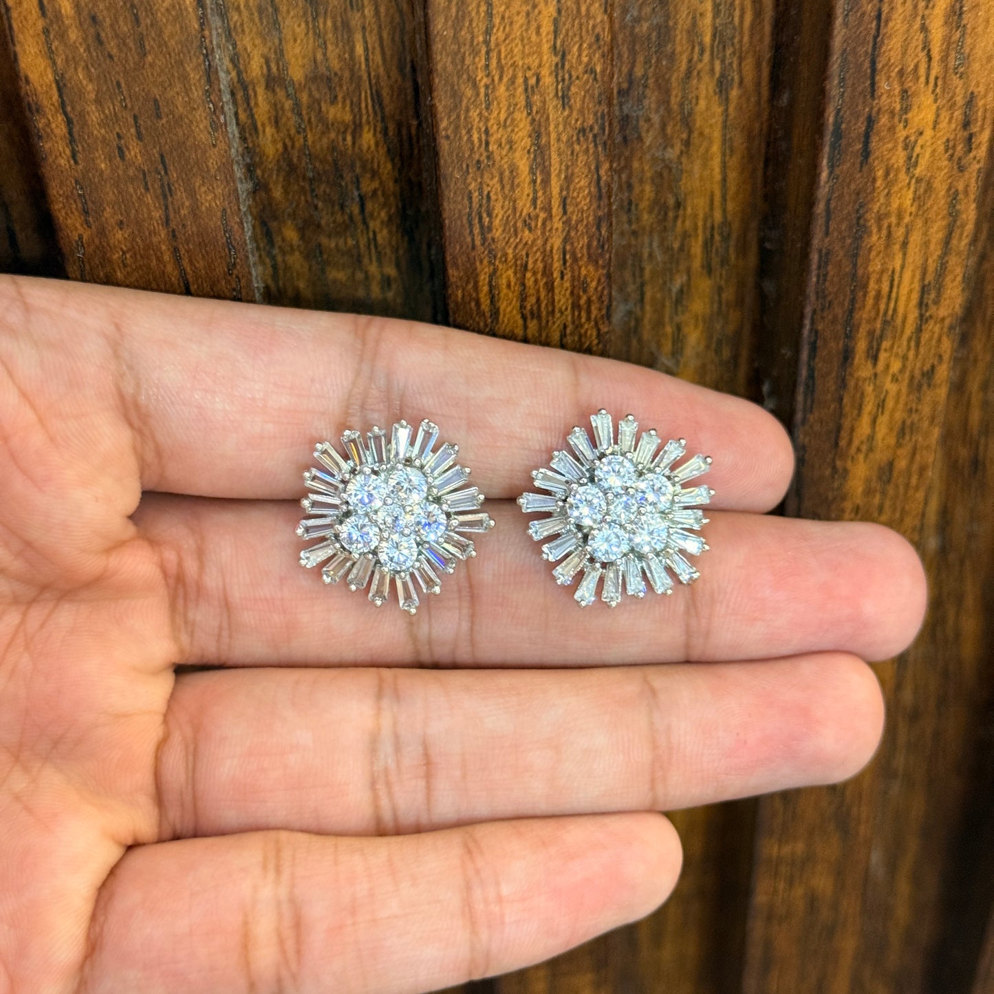 Radiant Blossom - AD (American Diamond) Earrings