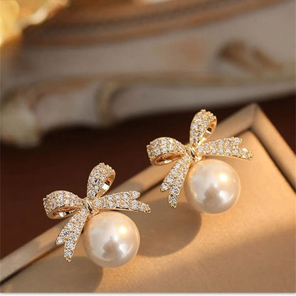 BowTique Blush Korean Pearl Earrings