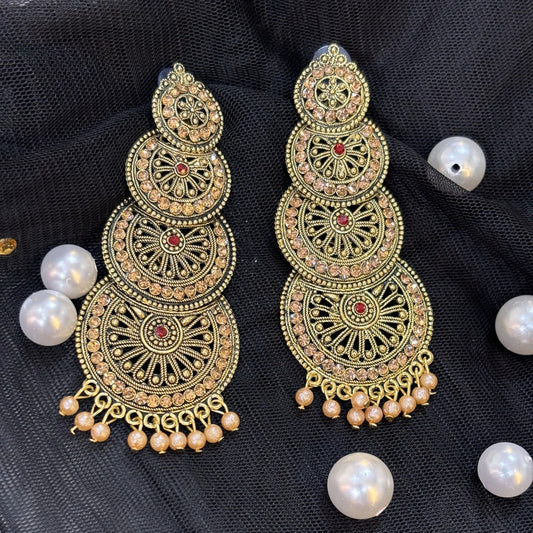 Maharani Swirls Partywear Earrings