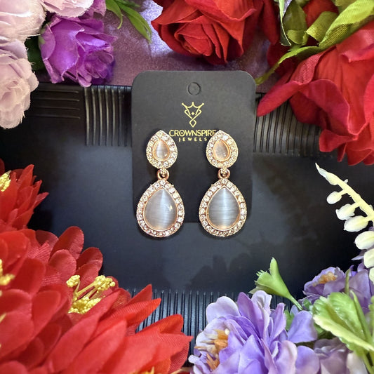 Moonlight Drops Shining Partywear Earrings