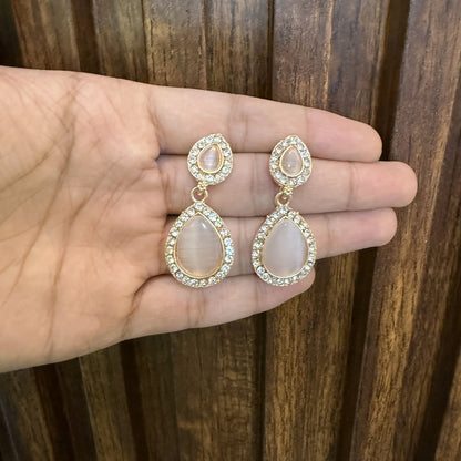 Moonlight Drops Shining Partywear Earrings