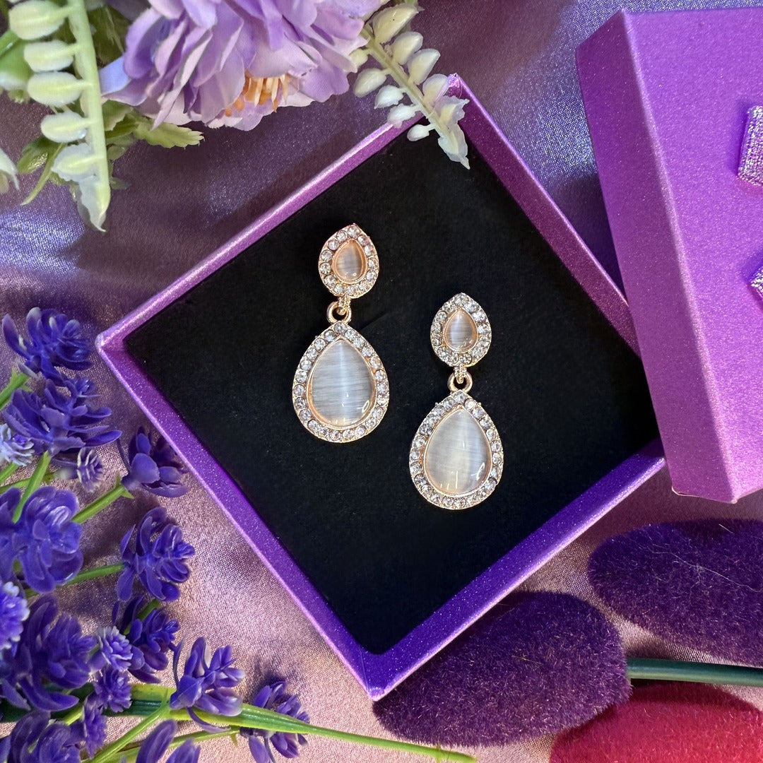 Moonlight Drops Shining Partywear Earrings