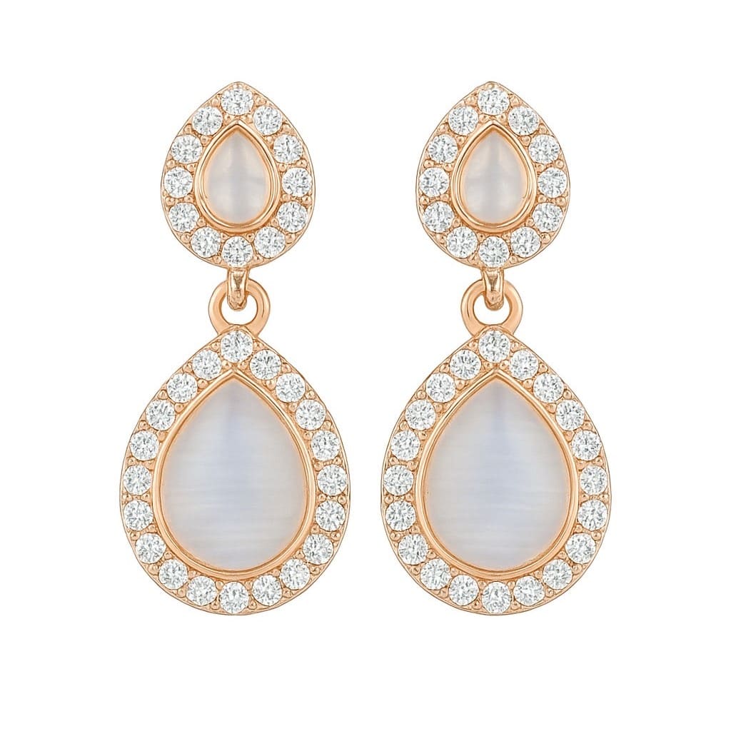 Moonlight Drops Shining Partywear Earrings