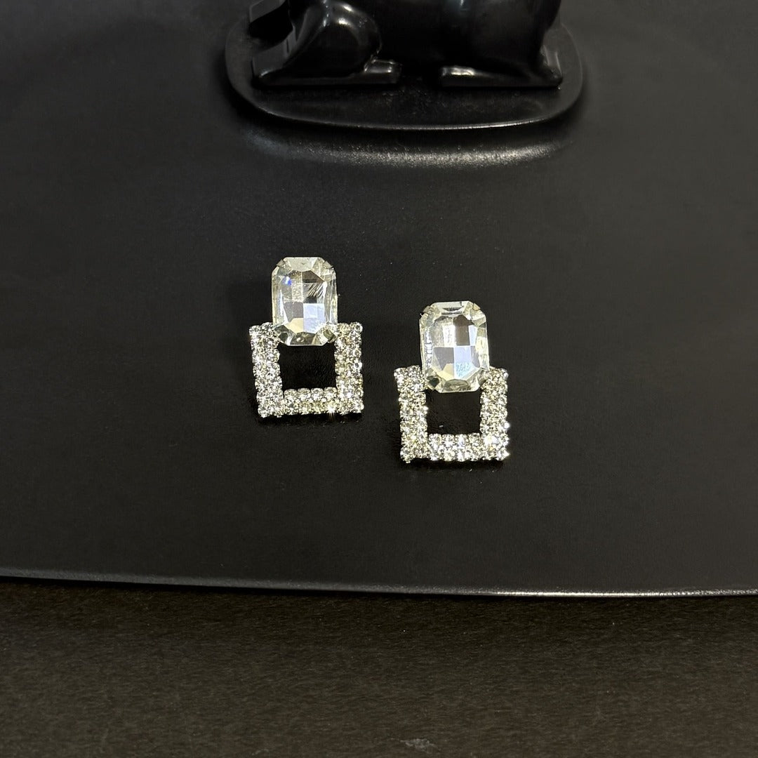 The Square Jewel Korean Stud Earrings