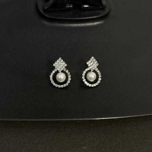 Pearl Drop Korean Stud Earrings