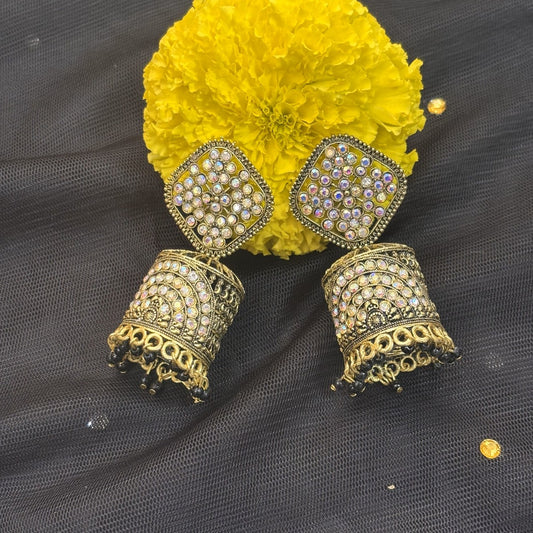 Mirror Stone Premium Jhumki