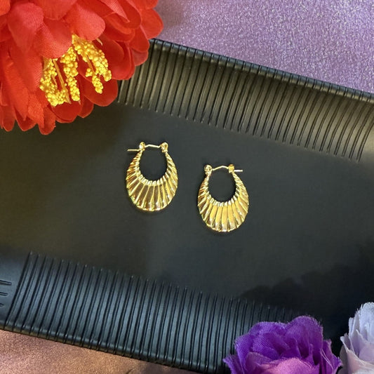 Solar Swirl Anti Tarnish Stud Earrings