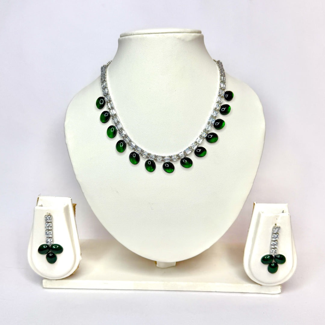 Classic Droplet Premium AD Necklace Set