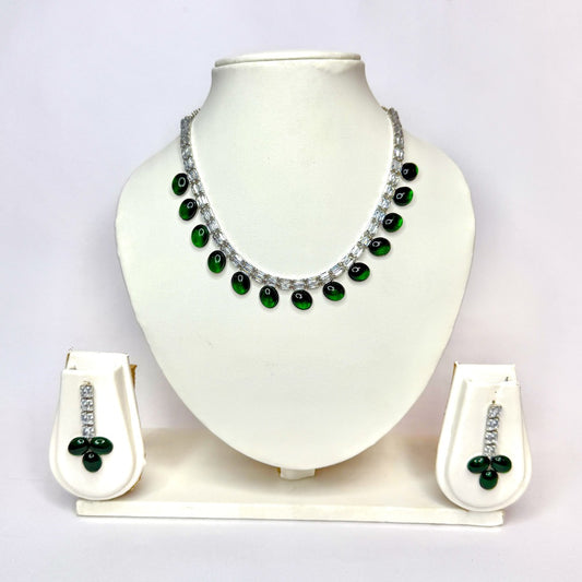 Classic Droplet Premium AD Necklace Set