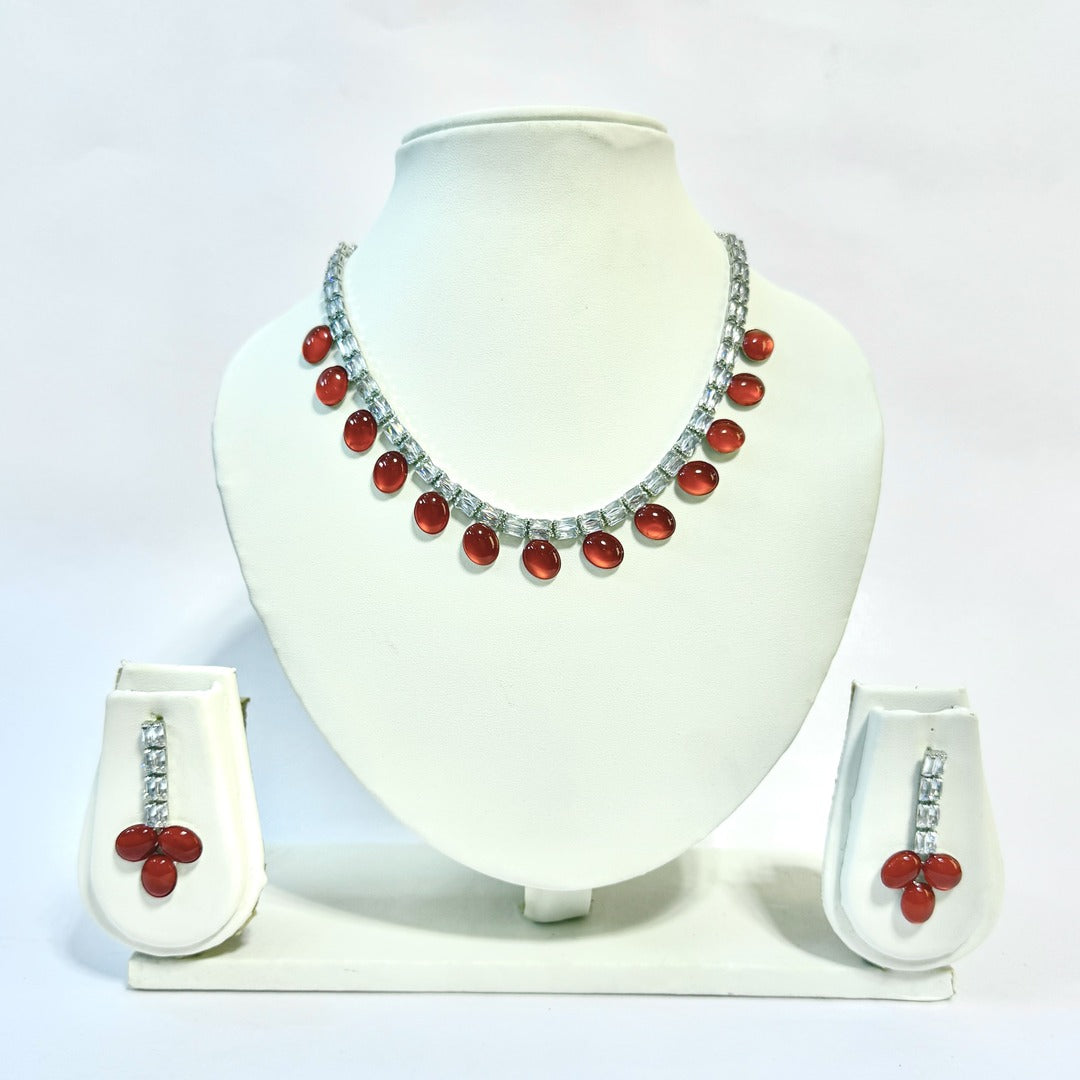 Classic Droplet Premium AD Necklace Set