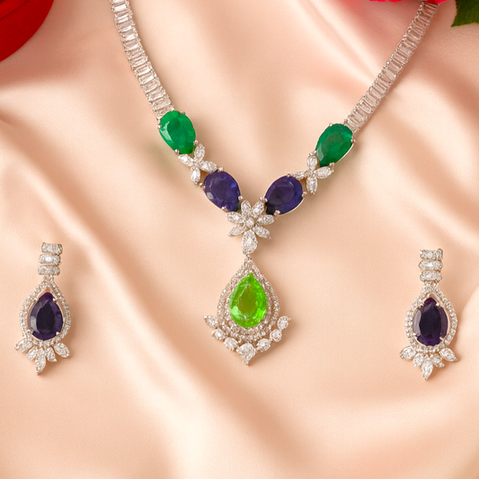 Eternal Royale AD Set Mix - Premium AD (American Diamond) Necklace Set
